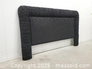 MaxSold Auction: Black Purple Flowers Upholstered Headboard for King Bed Size - Toronto (Ontario, Canada) SELLER MANAGED Estate Sale Online Auction - Wicksteed Avenue (STORAGE)