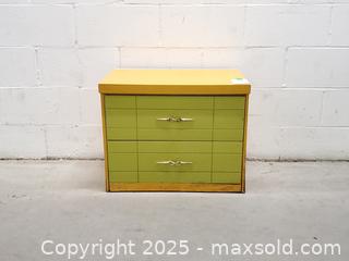 MaxSold Auction: MCM Grenier Yellow &#38; Green Nightstand - Toronto (Ontario, Canada) SELLER MANAGED Estate Sale Online Auction - Wicksteed Avenue (STORAGE)