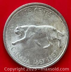 MaxSold Auction: Canada 1867-1967 25 Cents Coin - Silver A - Surrey (British Columbia, Canada) SELLER MANAGED Downsizing Online Auction -  75a Avenue