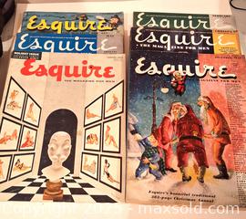 MaxSold Auction: Esquire Magazines 1940's and 50's A - Surrey (British Columbia, Canada) SELLER MANAGED Downsizing Online Auction -  75a Avenue