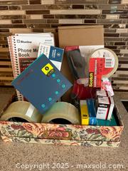 MaxSold Auction: Gift Box with New Office Supplies A - Surrey (British Columbia, Canada) SELLER MANAGED Downsizing Online Auction -  75a Avenue