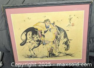MaxSold Auction: Artist Signed Man With Horse Japanese Watercolour Painting 21&#34; - Toronto (Ontario, Canada) PARTNER MANAGED Reseller Online Auction - Railside Road
