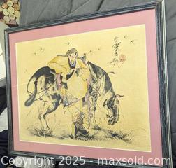 MaxSold Auction: Artist Signed Man With Horse Japanese Watercolour Painting 21&#34; - Toronto (Ontario, Canada) PARTNER MANAGED Reseller Online Auction - Railside Road