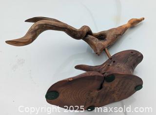 MaxSold Auction: Artist Signed Noble Needham Glass-Eyed Folk-Art "Drift Duck" Wood Sculpture 15" - Toronto (Ontario, Canada) PARTNER MANAGED Reseller Online Auction - Railside Road