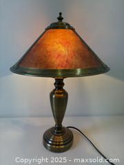 MaxSold Auction: Atmospheric Mission Style Golden-Hued Mica Shade Table Desk Lamp Working  - Toronto (Ontario, Canada) PARTNER MANAGED Reseller Online Auction - Railside Road