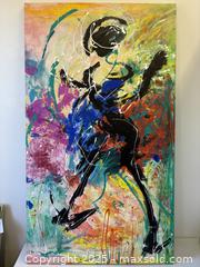 MaxSold Auction: &#34;Hidden Images&#34; Large Artist Signed Sybil Cohos 1996 Abstract Acrylic Painting On Canvas 53&#34; - Toronto (Ontario, Canada) PARTNER MANAGED Reseller Online Auction - Railside Road