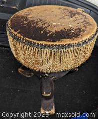 MaxSold Auction: Interesting Old African 3 Footed Tribal Tom Tom Drum Table 11&#34; - Toronto (Ontario, Canada) PARTNER MANAGED Reseller Online Auction - Railside Road