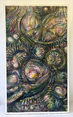 MaxSold Auction: LARGE Artist Signed G Brunt &#34;Iris Won&#34; Abstract Mixed Media Oil Painting On Board 49&#34; - Toronto (Ontario, Canada) PARTNER MANAGED Reseller Online Auction - Railside Road