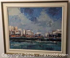 MaxSold Auction: Large Impressionist Mid-Century Modernist Oil Painting 35&#34; - Toronto (Ontario, Canada) PARTNER MANAGED Reseller Online Auction - Railside Road