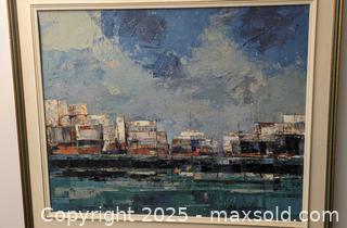 MaxSold Auction: Large Impressionist Mid-Century Modernist Oil Painting 35&#34; - Toronto (Ontario, Canada) PARTNER MANAGED Reseller Online Auction - Railside Road