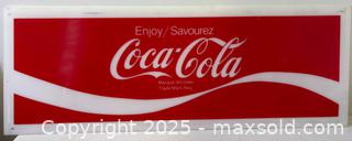 MaxSold Auction: Large Vintage Lucite Coca-Cola Advertising Sign 40&#34; - Toronto (Ontario, Canada) PARTNER MANAGED Reseller Online Auction - Railside Road