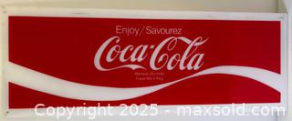 MaxSold Auction: Large Vintage Lucite Coca-Cola Advertising Sign 40&#34; - Toronto (Ontario, Canada) PARTNER MANAGED Reseller Online Auction - Railside Road