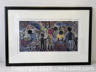 MaxSold Auction: Lucia Trifan #26/50 Framed Vibrant Abstract Primitivist Lithograph 28&#34; - Toronto (Ontario, Canada) PARTNER MANAGED Reseller Online Auction - Railside Road