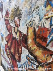 MaxSold Auction: Michael Kachan Style Vibrant Eiffel Tower Jester&#39;s Framed Oil Painting On Canvas  30&#34; - Toronto (Ontario, Canada) PARTNER MANAGED Reseller Online Auction - Railside Road