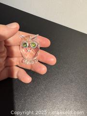 MaxSold Auction: Shimmering Green Eyed Swarovski Feathered Beauties Miniature Owl  1.5&#34; - Toronto (Ontario, Canada) PARTNER MANAGED Reseller Online Auction - Railside Road