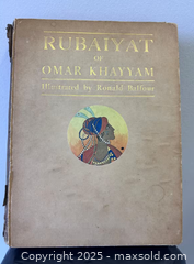 MaxSold Auction: Sumptous 1st Edition 1920 Art Deco Illustrated Book &#34;Rubaiyat Of Omar Khayam&#34; Robert Balfour Tipped In Colour Plates - Toronto (Ontario, Canada) PARTNER MANAGED Reseller Online Auction - Railside Road