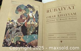 MaxSold Auction: Sumptous 1st Edition 1920 Art Deco Illustrated Book &#34;Rubaiyat Of Omar Khayam&#34; Robert Balfour Tipped In Colour Plates - Toronto (Ontario, Canada) PARTNER MANAGED Reseller Online Auction - Railside Road