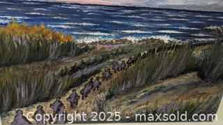 MaxSold Auction: Thought Provoking Impressionist Estonia War Era Exodus Oil Painting On Canvas Artist Signed Vello Hubel 1944  - Toronto (Ontario, Canada) PARTNER MANAGED Reseller Online Auction - Railside Road