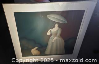 MaxSold Auction: &#34;Walking The Rabbit&#34; Artist Signed + Numbered Igor Galanin Large Framed Surreal Serigraph 40&#34; - Toronto (Ontario, Canada) PARTNER MANAGED Reseller Online Auction - Railside Road