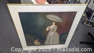 MaxSold Auction: &#34;Walking The Rabbit&#34; Artist Signed + Numbered Igor Galanin Large Framed Surreal Serigraph 40&#34; - Toronto (Ontario, Canada) PARTNER MANAGED Reseller Online Auction - Railside Road