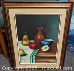 MaxSold Auction: Well Executed Fruit + Jugs Still Life Oil Painting On Canvas Artist Signed E DeStefano 22" - Toronto (Ontario, Canada) PARTNER MANAGED Reseller Online Auction - Railside Road