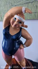 MaxSold Auction: Wild &#34;Golden Girl&#34; Carved Wood Exercising Lady Sculpture 14&#34; - Toronto (Ontario, Canada) PARTNER MANAGED Reseller Online Auction - Railside Road