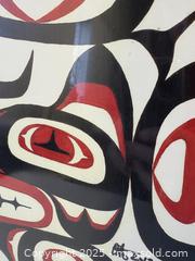 MaxSold Auction: Wood Framed Haida West Coast Indigenous Art Print Signed In Ink 20" - Toronto (Ontario, Canada) PARTNER MANAGED Reseller Online Auction - Railside Road
