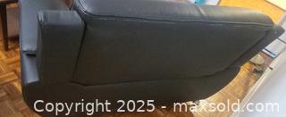 MaxSold Auction: Black Faux Leather 2-Seat Loveseat with Metal Legs - Toronto (Ontario, Canada) SELLER MANAGED Moving Online Auction - Kingston Road (CONDO)