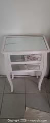 MaxSold Auction: Mirrored Bedside/Accent Table with 2 Stacked Drawers - Toronto (Ontario, Canada) SELLER MANAGED Moving Online Auction - Kingston Road (CONDO)