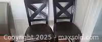 MaxSold Auction: Set of 2 Espresso Solid Wood X-Back Counter Stools - Toronto (Ontario, Canada) SELLER MANAGED Moving Online Auction - Kingston Road (CONDO)