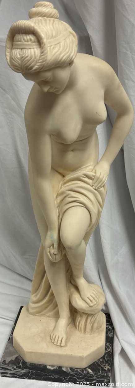 A. Santini signed Aphrodite marble composite statue | Maxsold