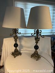 MaxSold Auction: 2 gold and black lamps - Toronto (Ontario, Canada) SELLER MANAGED Moving Online Auction - Queenslea Avenue