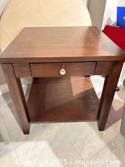 MaxSold Auction: 2 side tables with small drawer - Toronto (Ontario, Canada) SELLER MANAGED Moving Online Auction - Queenslea Avenue