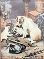 MaxSold Auction: 4 dogs framed painting - Toronto (Ontario, Canada) SELLER MANAGED Moving Online Auction - Queenslea Avenue