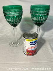 MaxSold Auction: Green Cut large Wine Glasses - Toronto (Ontario, Canada) SELLER MANAGED Moving Online Auction - Queenslea Avenue