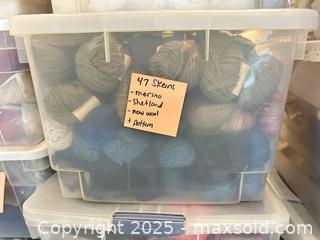 MaxSold Auction: Lot of Assorted Yarn, ~200–300+ Skeins, Various Fibers - Trent Hills (Ontario, Canada) PARTNER MANAGED Estate Sale Online Auction - Allen Drive