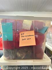 MaxSold Auction: Lot of Sock Yarn, Multiple Tubs — 60-100 Skeins, Assorted Colors - Trent Hills (Ontario, Canada) PARTNER MANAGED Estate Sale Online Auction - Allen Drive