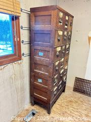MaxSold Auction: Oak 18-Drawer Library Card Catalog / Filing Cabinet - Trent Hills (Ontario, Canada) PARTNER MANAGED Estate Sale Online Auction - Allen Drive