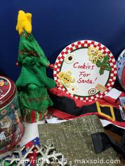 MaxSold Auction: Christmas #4: Christmas decoration lot: stockings, tins, ornaments, ribbon - Pickering (Ontario, Canada) SELLER MANAGED Downsizing Online Auction - Krosno Boulevard