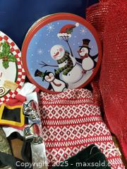 MaxSold Auction: Christmas #4: Christmas decoration lot: stockings, tins, ornaments, ribbon - Pickering (Ontario, Canada) SELLER MANAGED Downsizing Online Auction - Krosno Boulevard