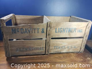 MaxSold Auction: McDavitt &#38; Lightner Wooden Fruit Crate, Brownsville, TX - Pickering (Ontario, Canada) SELLER MANAGED Downsizing Online Auction - Krosno Boulevard