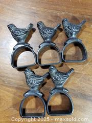 MaxSold Auction: Set of 5 Cast-Iron Bird Napkin Rings, Royal Pavilion at Brighton (Elizabeth Arden) Porcelain Bird Pomander, and Ceramic Loon - Pickering (Ontario, Canada) SELLER MANAGED Downsizing Online Auction - Krosno Boulevard