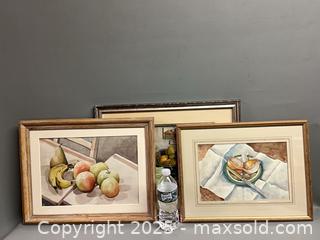 MaxSold Auction: A Group of 3 Watercolor Paintings  - Cranston (Rhode Island, USA) PARTNER MANAGED Downsizing Online Auction - Elmwood Avenue
