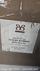 MaxSold Auction: Bibb Luxury Bamboo King Sheet Set - Riverview (Florida, USA) SELLER MANAGED Downsizing Online Auction - Holly Heath Drive