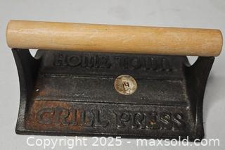 MaxSold Auction: Cast Iron Wood Handle Grill Press - Riverview (Florida, USA) SELLER MANAGED Downsizing Online Auction - Holly Heath Drive