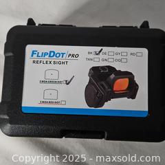 MaxSold Auction: FlipDot Pro Green Dot Reflex Sight - Riverview (Florida, USA) SELLER MANAGED Downsizing Online Auction - Holly Heath Drive