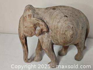 MaxSold Auction: Hand Carved Wooden Elephant - Riverview (Florida, USA) SELLER MANAGED Downsizing Online Auction - Holly Heath Drive