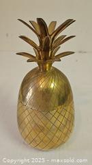 MaxSold Auction: Vintage Brass Pineapple Canister - Riverview (Florida, USA) SELLER MANAGED Downsizing Online Auction - Holly Heath Drive