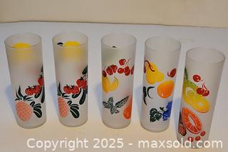 MaxSold Auction: Vtg Federal Frosted Tumblers  - Riverview (Florida, USA) SELLER MANAGED Downsizing Online Auction - Holly Heath Drive
