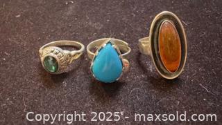 MaxSold Auction: 3 sterling silver rings  - Markham (Ontario, Canada) SELLER MANAGED Downsizing Online Auction - Loring Crescent